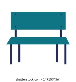 Bench design, Park nature outdoor season spring and summer theme Vector illustration