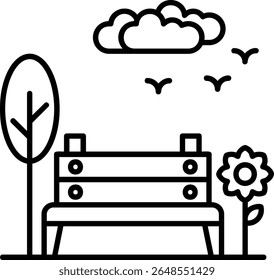 Bench Filled Style Icon Design