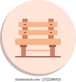 Icono de estilo de círculo plano de banco