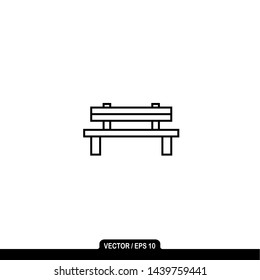 bench flat icon; bench vector icon