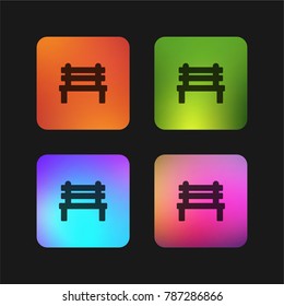 Bench four color gradient app icon design