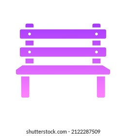 Bench Glyph Gradient icon Design