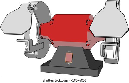 Bench Grinding Machine White Background.
