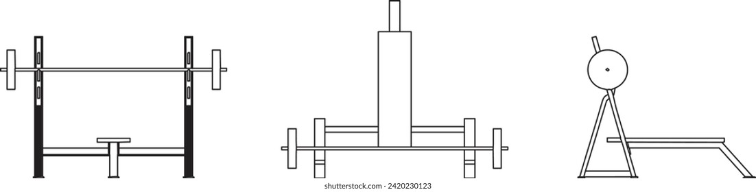 Bench gym equipment for chest, sport