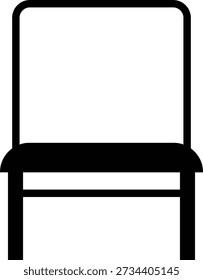 Banco con ícono de tapa con bisagras, símbolo de muebles modernos para diseño de interiores, organización del hogar, solución de asientos y almacenamiento, fabricación de muebles, Vector plano mínimo para UI, Web, App e impresión