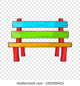 Bench icon in cartoon style isolated on background for any web design 