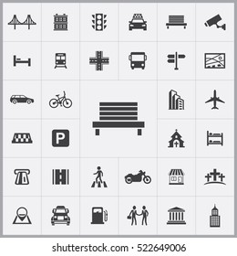 bench icon. city icons universal set for web and mobile