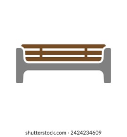 Bench icon. Colored silhouette. Front view. Vector simple flat graphic illustration. Isolated object on a white background. Isolate.