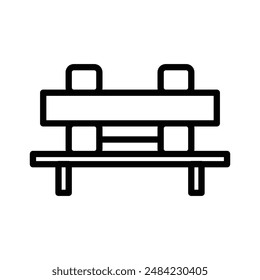 Bench icon design in filled and outlined style