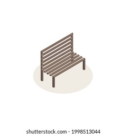 bench icon design in isometric style