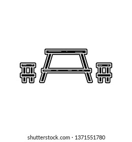 bench icon. Element of Camping for mobile concept and web apps icon. Glyph, flat icon for website design and development, app development