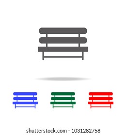 Bench icon. Elements in multi colored icons for mobile concept and web apps. Icons for website design and development, app development on white background