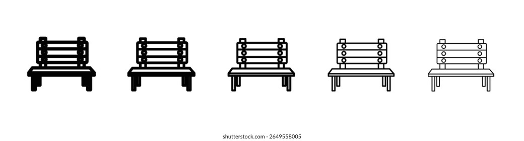 Bench icon flat simple outline logo