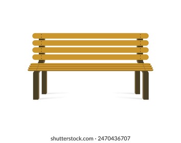 Bench icon in flat style. Comfortable rest vector illustration on isolated background. Park chair sign business concept.
