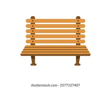 Bench icon in flat style. Comfortable rest vector illustration on isolated background. Park chair sign business concept.