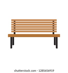 bench icon in flat style isolated vector illustration on white transparent background