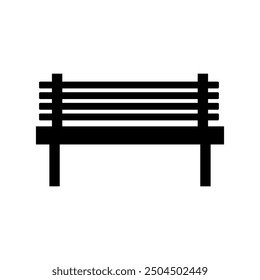 Bench icon illustrated on background