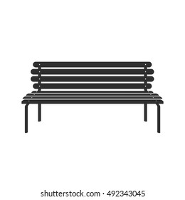 Bench icon isolated on white background. Park vector icon bench in flat style