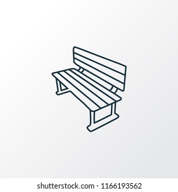 Bench icon line symbol. Premium quality isolated park element in trendy style.