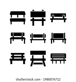 bench icon or logo isolated sign symbol vector illustration - Collection of high quality black style vector icons
