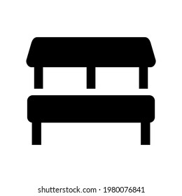 bench icon or logo isolated sign symbol vector illustration - high quality black style vector icons
