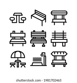 bench icon or logo isolated sign symbol vector illustration - Collection of high quality black style vector icons
