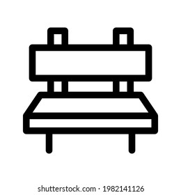 bench icon or logo isolated sign symbol vector illustration - high quality black style vector icons
