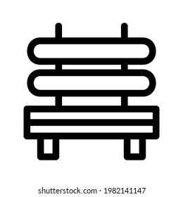 bench icon or logo isolated sign symbol vector illustration - high quality black style vector icons
