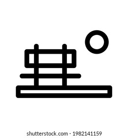 bench icon or logo isolated sign symbol vector illustration - high quality black style vector icons
