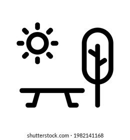bench icon or logo isolated sign symbol vector illustration - high quality black style vector icons
