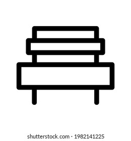 bench icon or logo isolated sign symbol vector illustration - high quality black style vector icons

