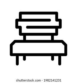 bench icon or logo isolated sign symbol vector illustration - high quality black style vector icons
