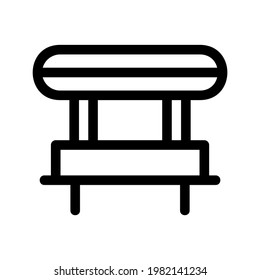 bench icon or logo isolated sign symbol vector illustration - high quality black style vector icons
