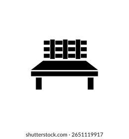 bench icon or logo isolated sign symbol, flat black trendy style illustration for web and app..eps