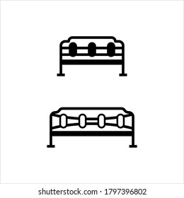 Bench Icon, Long Seat, Multi Seat Furniture Vector Art Illustration