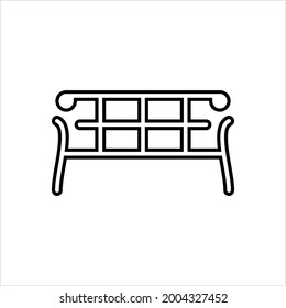 Bench Icon, Long Seat, Multi Seat Vector Art Illustration