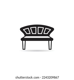 bench icon on white background