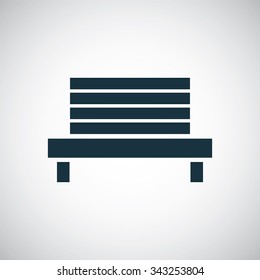bench icon, on white background