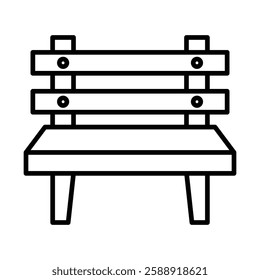 Bench icon Outline vector symbol sign