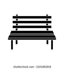 Bench icon. park bench sign, vector illustration