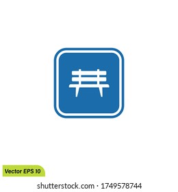 bench icon park symbol illustration symbol simple design element logo template