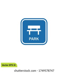 bench icon park symbol illustration symbol simple design element logo template