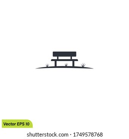 bench icon park symbol illustration symbol simple design element logo template