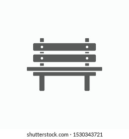 bench icon, park bench vector illustration