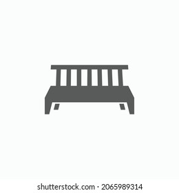 icono de banco, ilustración vectorial de banco de estacionamiento