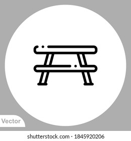 Bench icon sign vector,Symbol, logo illustration for web and mobile