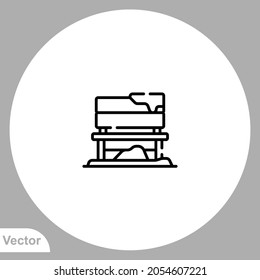 Bench icon sign vector,Symbol, logo illustration for web and mobile