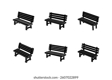 bench icon silhouette vector illustration design
