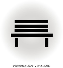 Bench icon in simple design. Vector illustration.