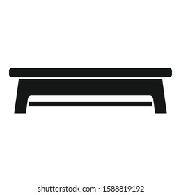 Bench icon. Simple illustration of bench vector icon for web design isolated on white background